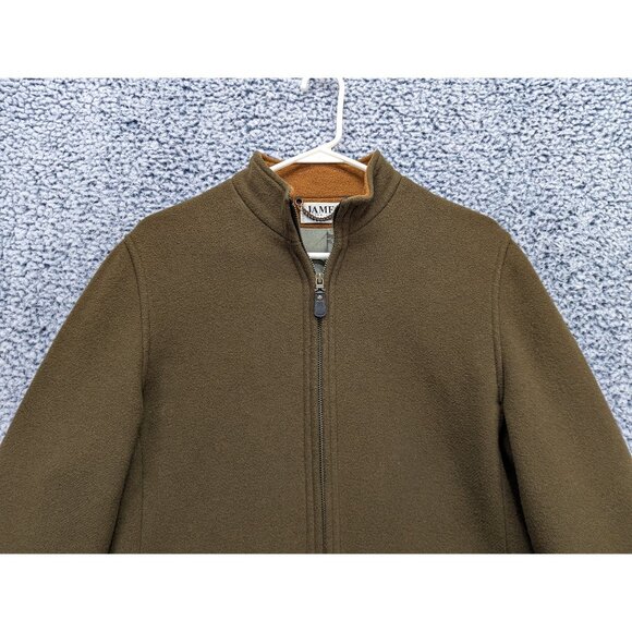 James Peter James Wool Cashmere Tweed Jacket Mens M Full Zip Outdoor Army Green - Picture 4 of 13